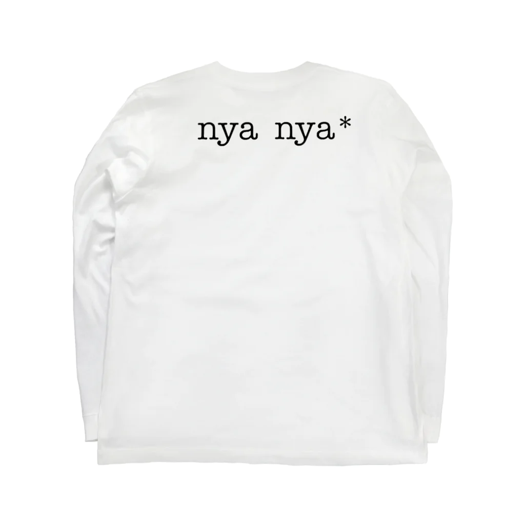 nya nya*の天使のバックショットねこ Long Sleeve T-Shirt :back