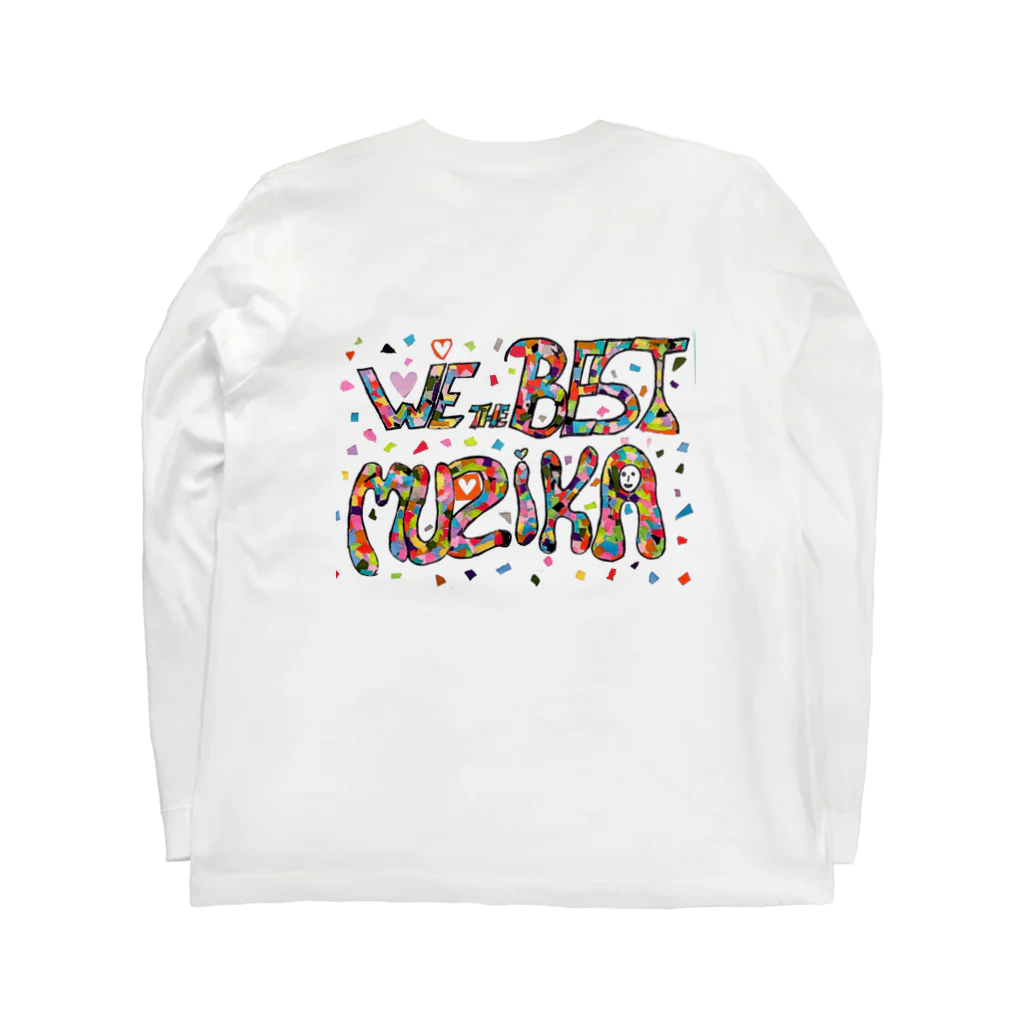 WE THE BEST MUZIKA in RWANDAのWe The Best Muzika ロゴ～みんなで貼り絵バージョン～ ロングスリーブTシャツの裏面