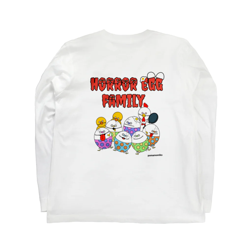 pomamomicoのpomamomiko卵家族 Long Sleeve T-Shirt :back