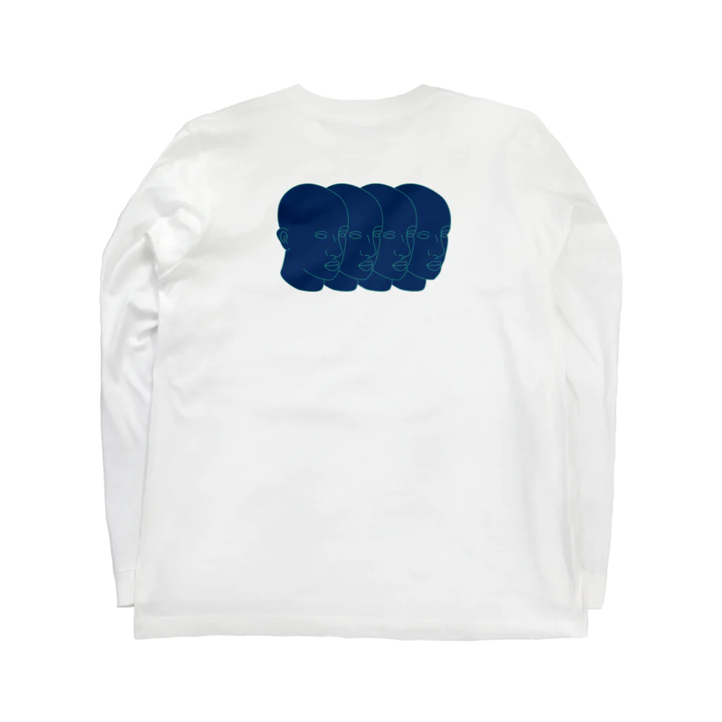 Parallel Imaginary Gift ShopのLife is Hell（Blue） Long Sleeve T-Shirt :back