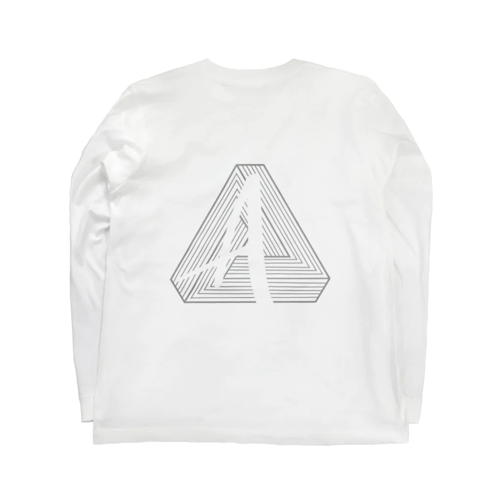 ASA DANCE WORKSの背面&腕LOGO(white)Long TEE ロングスリーブTシャツの裏面