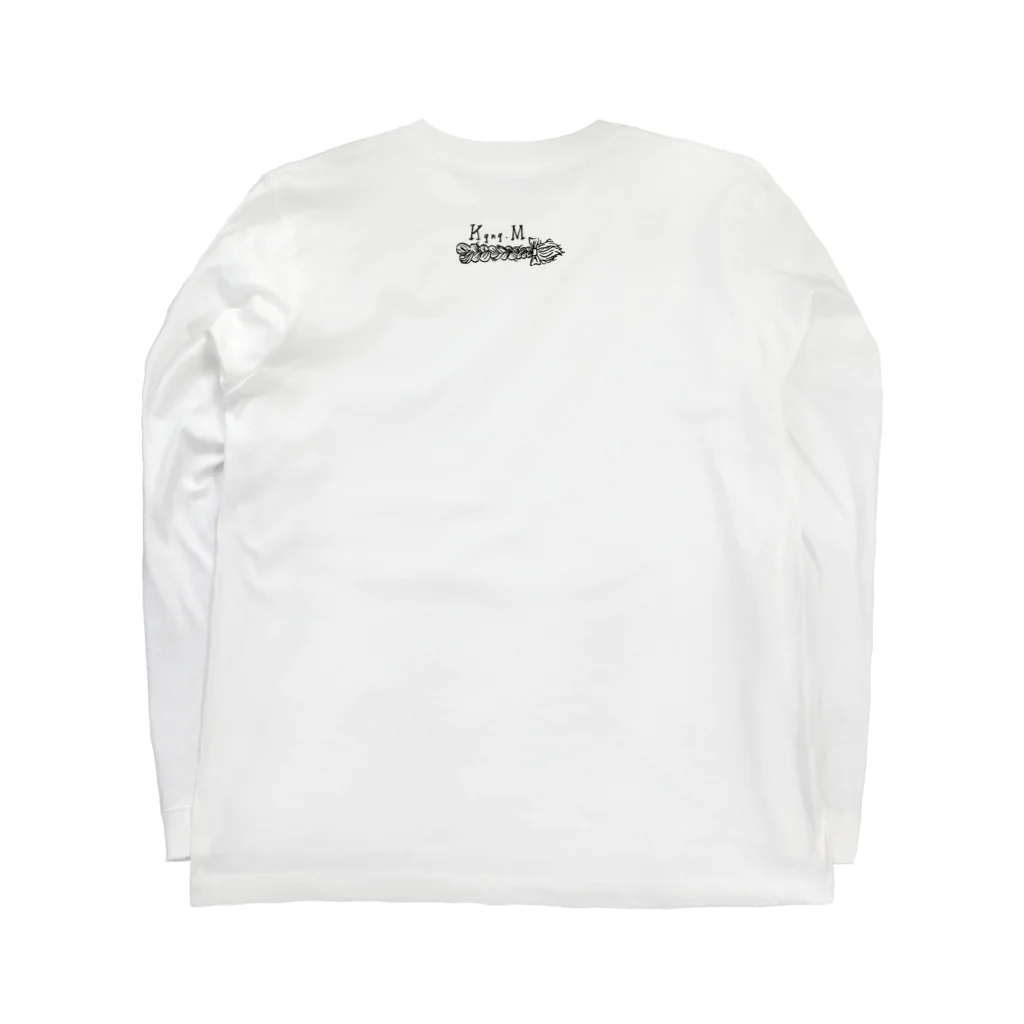 イラストレーター　Kqnq Mizunoのあうんの呼吸にゃんこ Long Sleeve T-Shirt :back