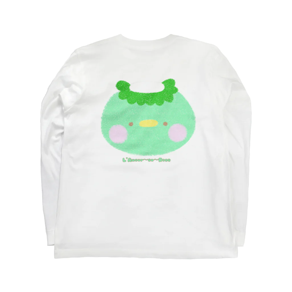 taka💚チョコミン党&猫のほわほわタカッパ Long Sleeve T-Shirt :back