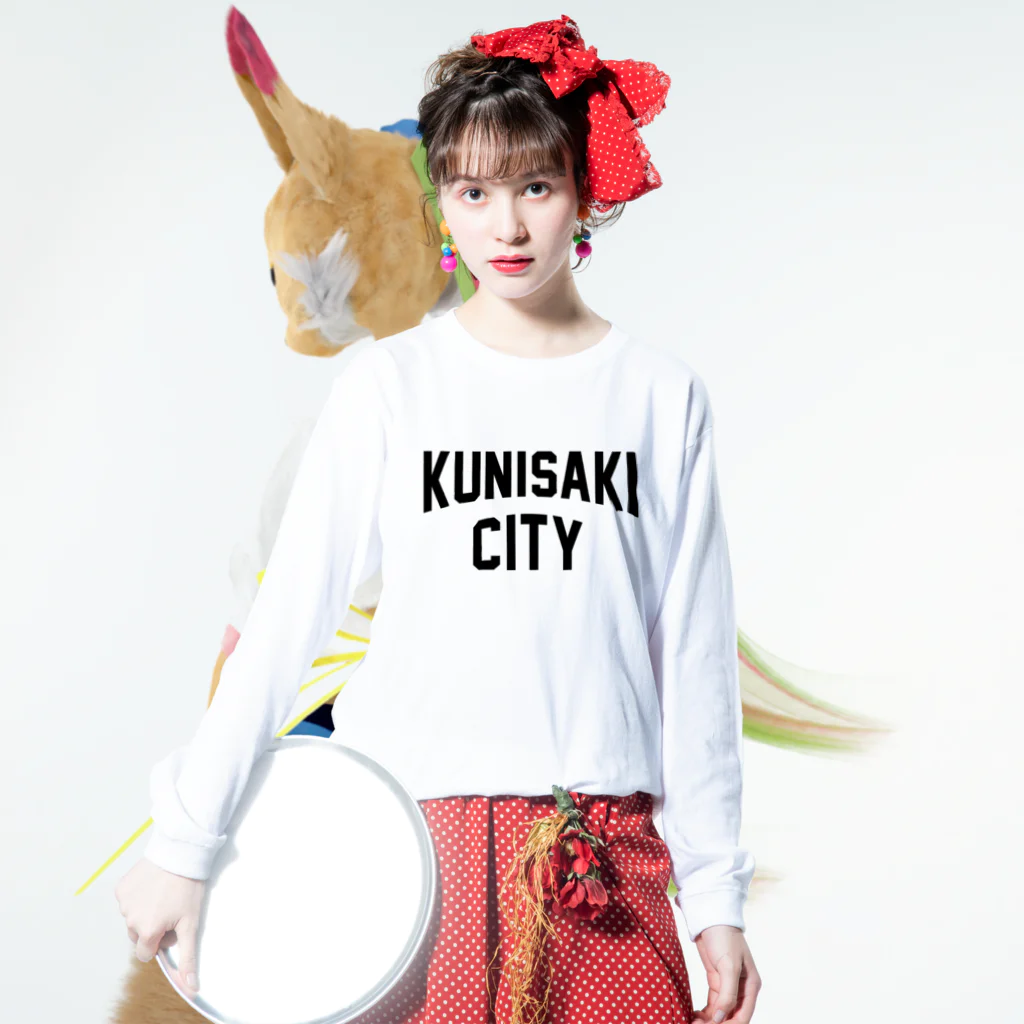 JIMOTOE Wear Local Japanの国東市 KUNISAKI CITY Long Sleeve T-Shirt :model wear (front)