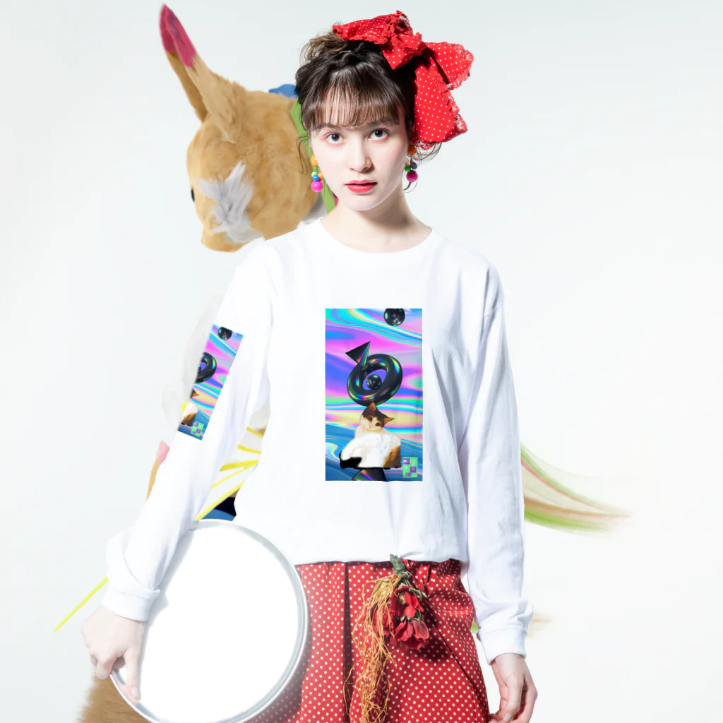 momo_emiのネオン2022 Long Sleeve T-Shirt :model wear (front)