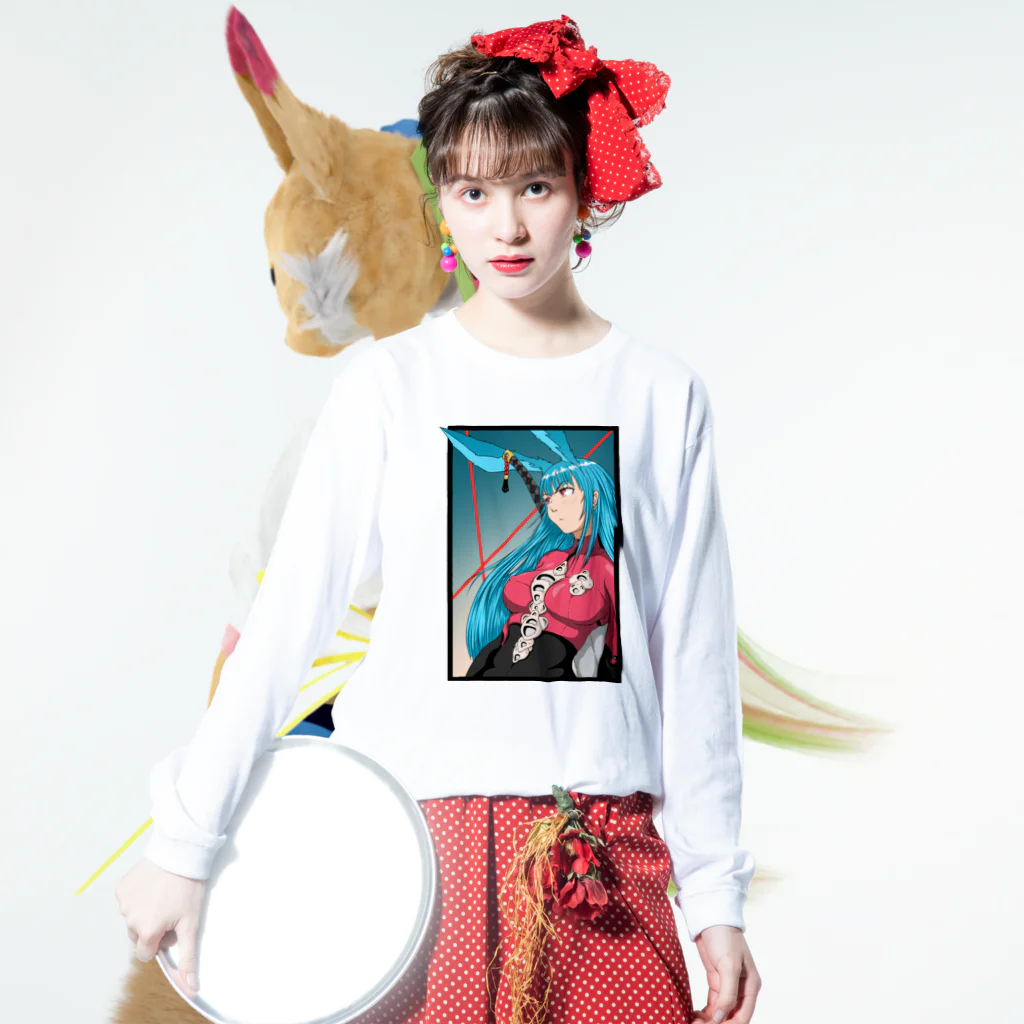 A.R.SのBUNNYGIRL (FRONT) Long Sleeve T-Shirt :model wear (front)