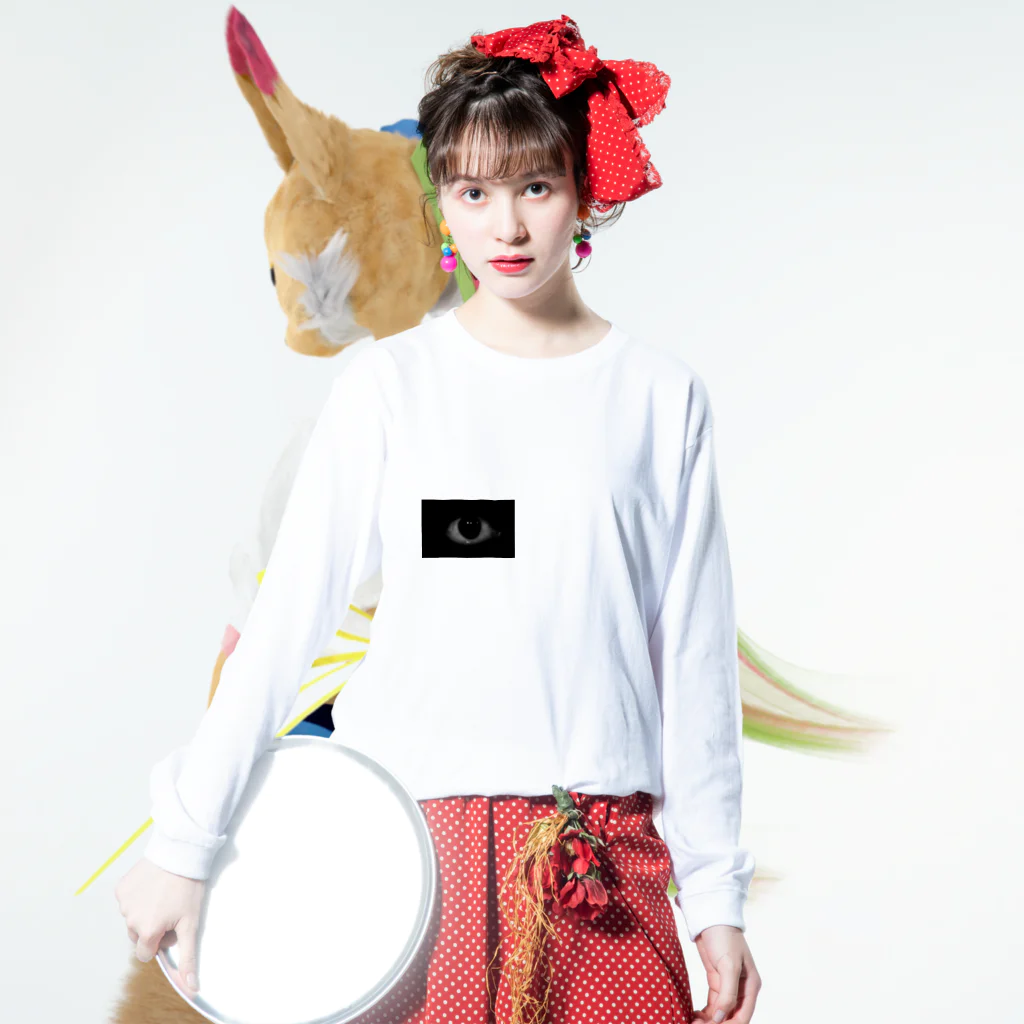 不死多魔猿の不安 Long Sleeve T-Shirt :model wear (front)