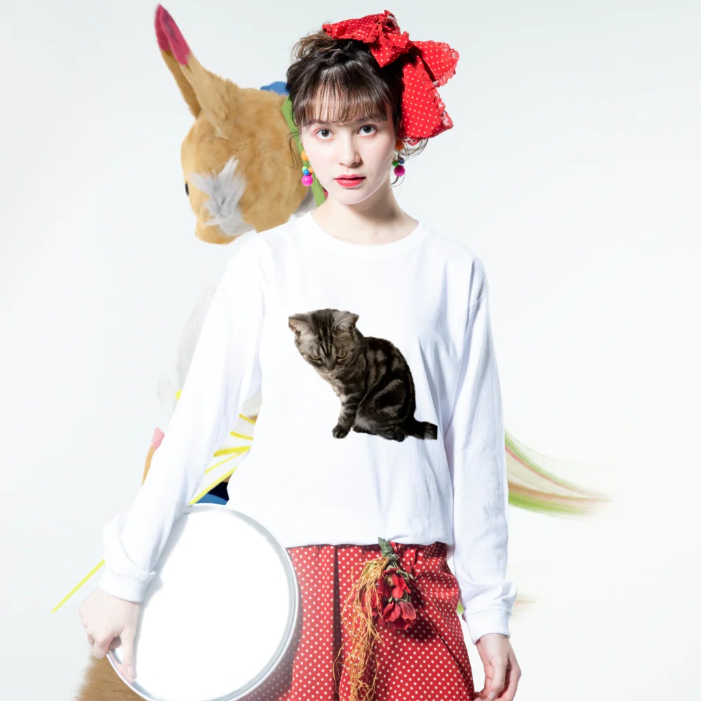 アメショーのひめちゃんのアメショーのひめちゃん⑦ Long Sleeve T-Shirt :model wear (front)