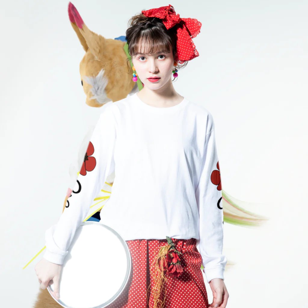 GOTAKOの野の花ロンＴアニス ロングスリーブTシャツの着用イメージ(表面)