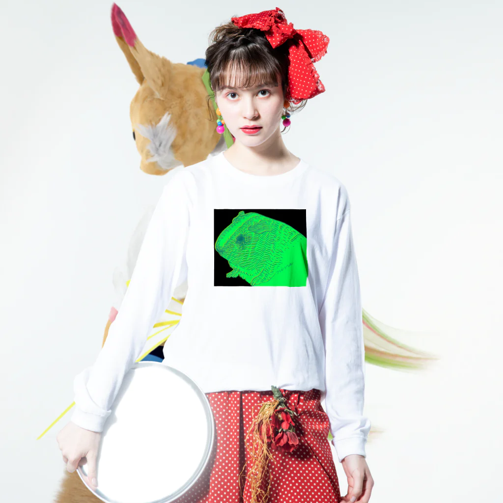 nins・にんずのneon guinea pig ロングスリーブTシャツの着用イメージ(表面)