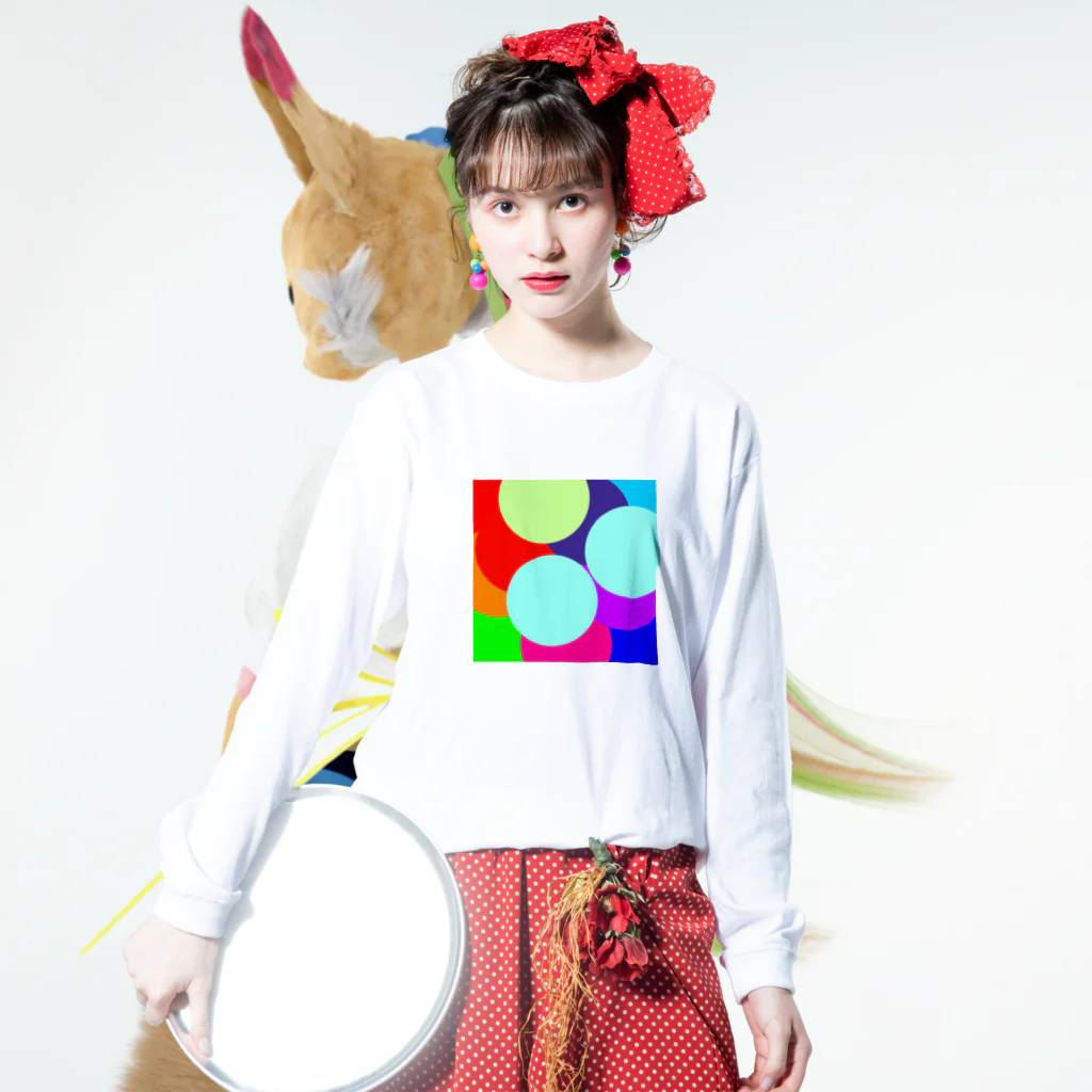 SunのColorful Long Sleeve T-Shirt :model wear (front)