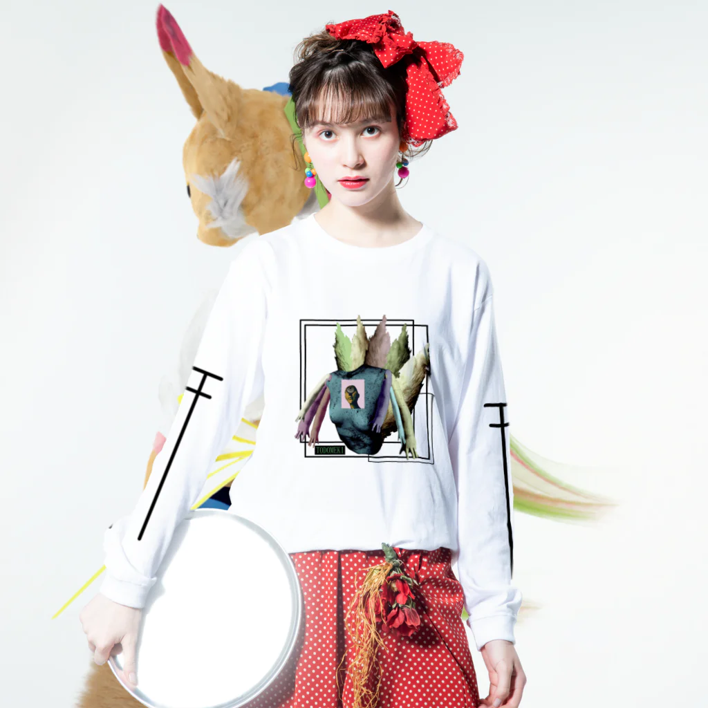 TODOMEKIのkitune☆ Long Sleeve T-Shirt :model wear (front)