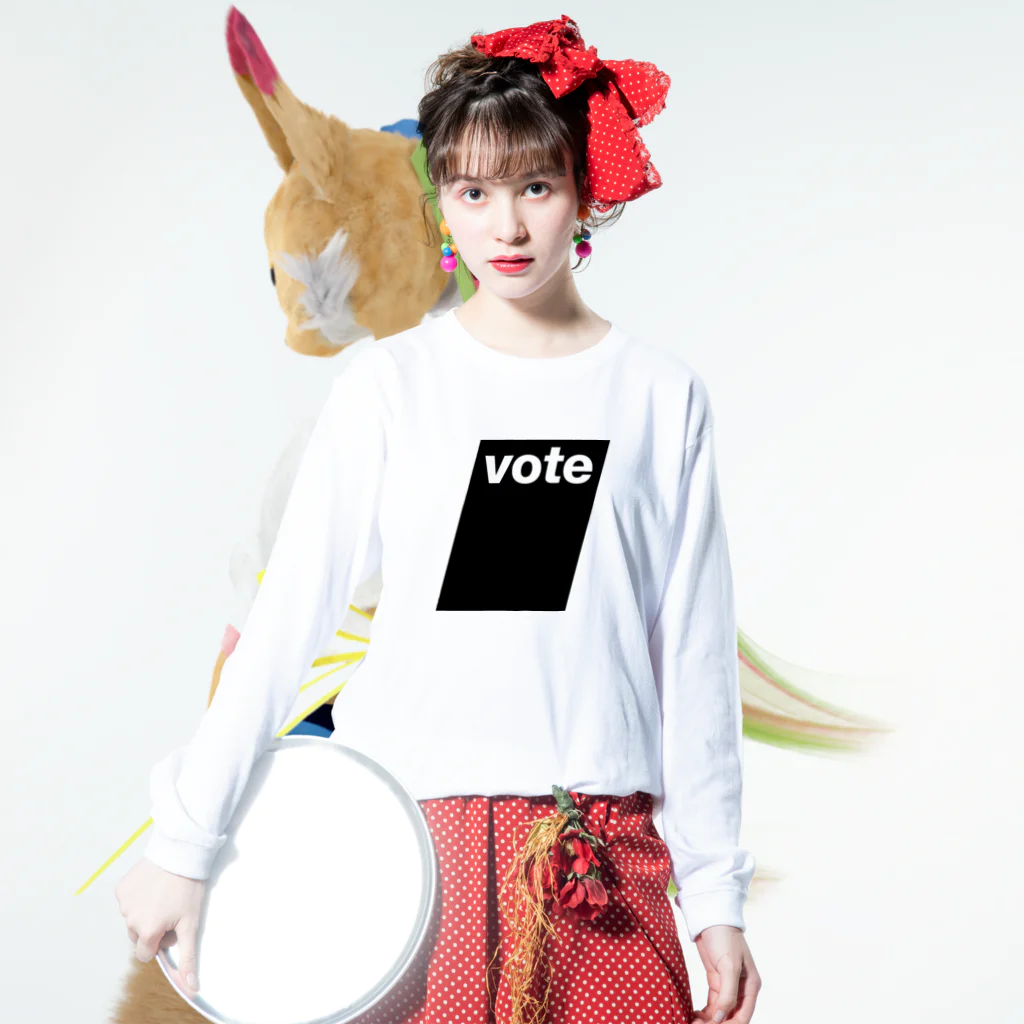 frographの#govote001 ロングスリーブTシャツの着用イメージ(表面)