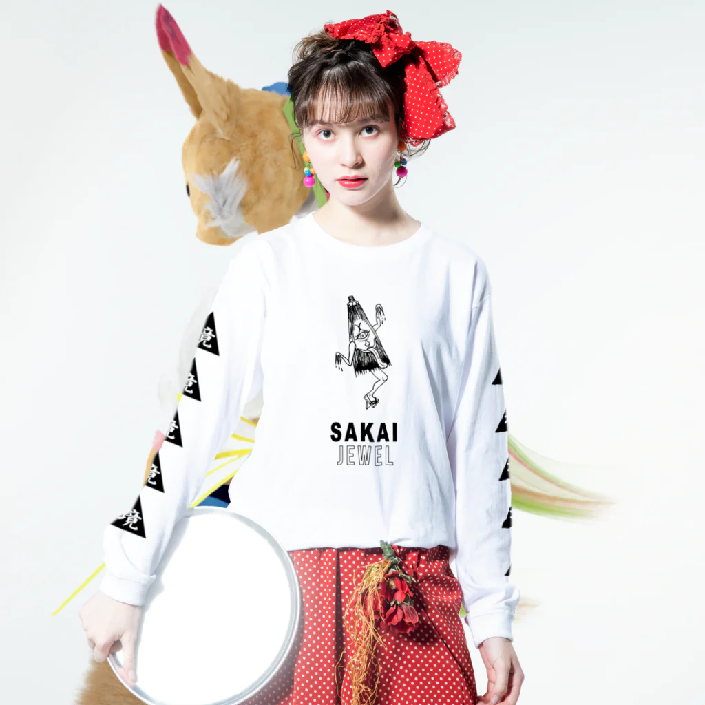 KanakoNezzzのSAKAI JEWEL Long Sleeve T-Shirt :model wear (front)