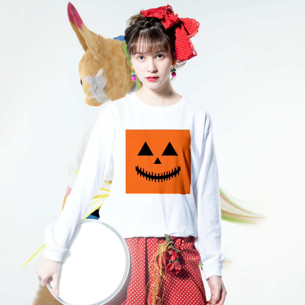 ムエックネのハロウィン Long Sleeve T-Shirt :model wear (front)