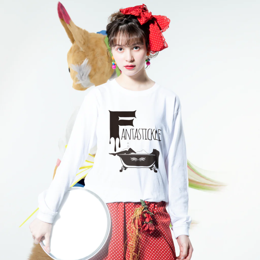 蜜ʕ•ﻌ•✻のFantastickle(ミルクチョコ・フチなし) Long Sleeve T-Shirt :model wear (front)