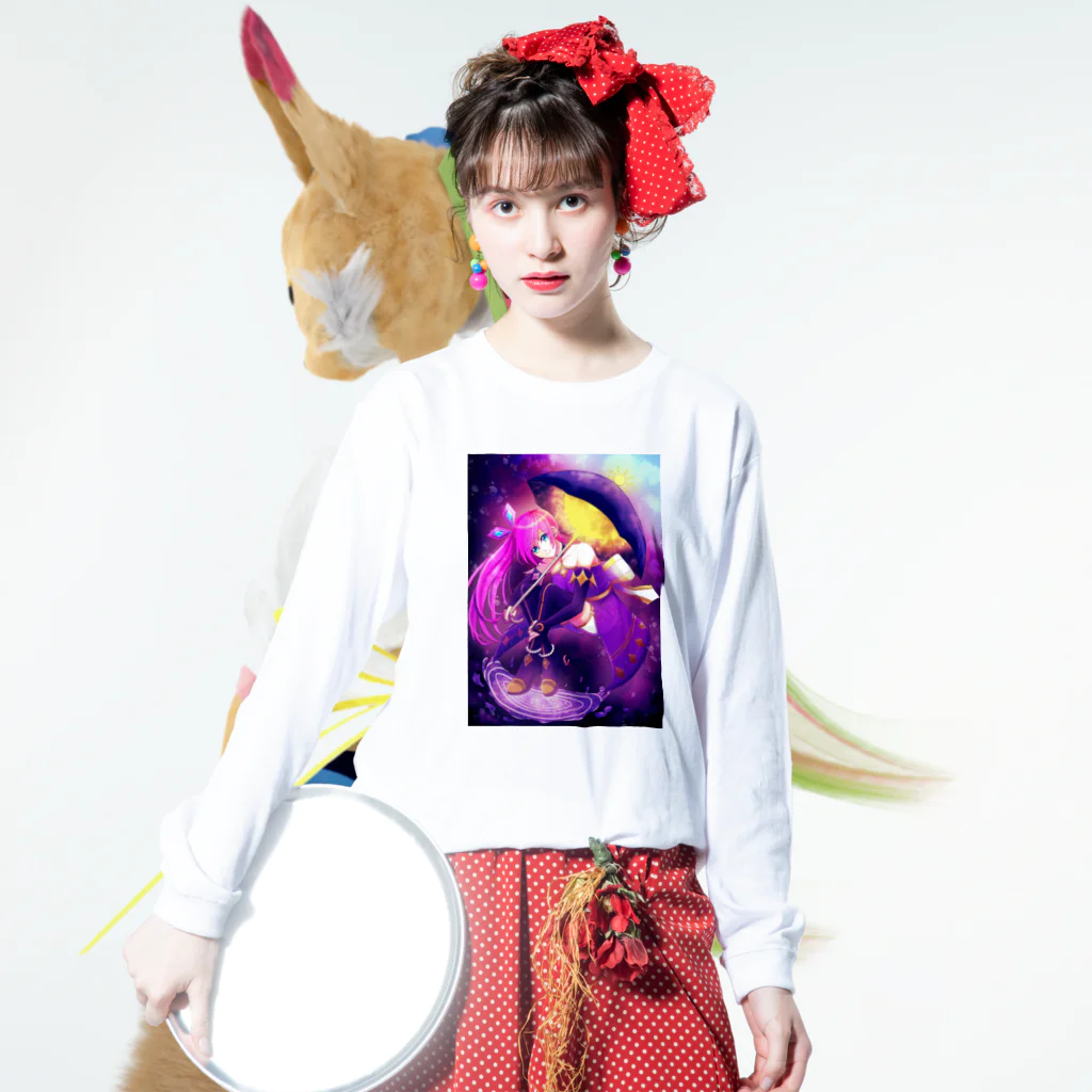 ngrrxxのgalaxy2 Long Sleeve T-Shirt :model wear (front)