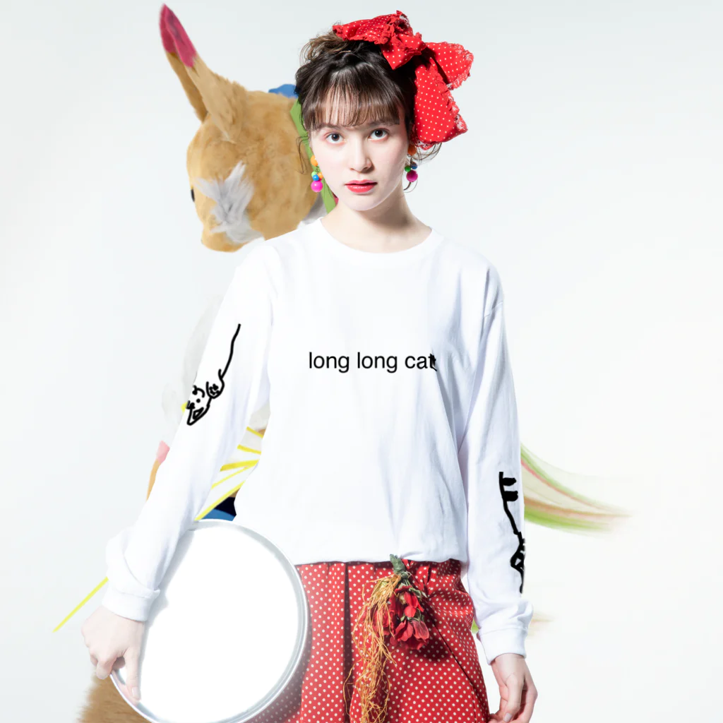 _tmtmのlong long cat ロングスリーブTシャツの着用イメージ(表面)