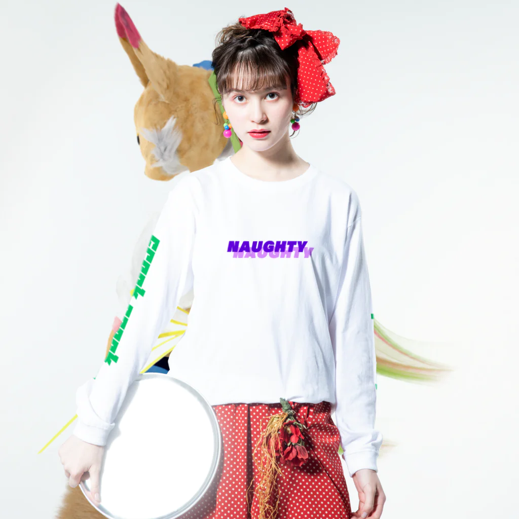 NaughtyのFrog or girl  Long Sleeve T-Shirt :model wear (front)