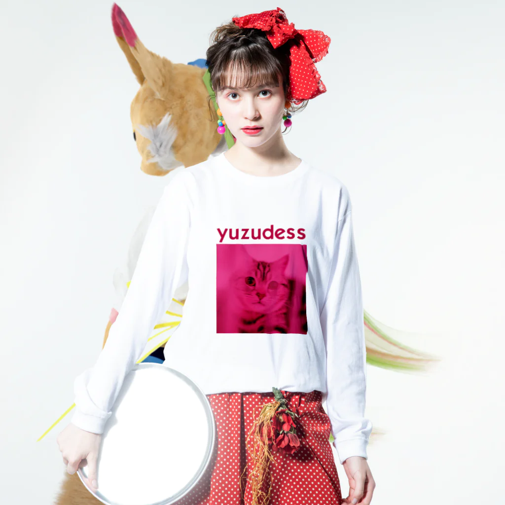 ゆずグッズのyuzudess Long Sleeve T-Shirt :model wear (front)