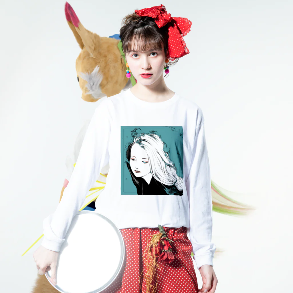 araimonoのmelt girl Long Sleeve T-Shirt :model wear (front)