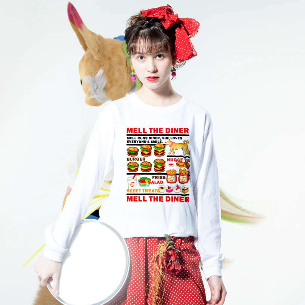 MELL MALLのダイナーメニューいろいろ Long Sleeve T-Shirt :model wear (front)