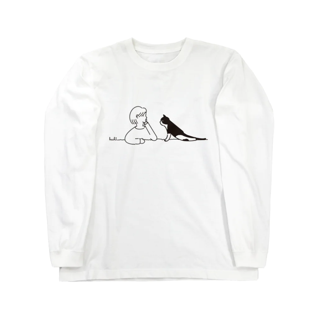 ハチワレ猫　ハチのお店のナナとハチ Long Sleeve T-Shirt