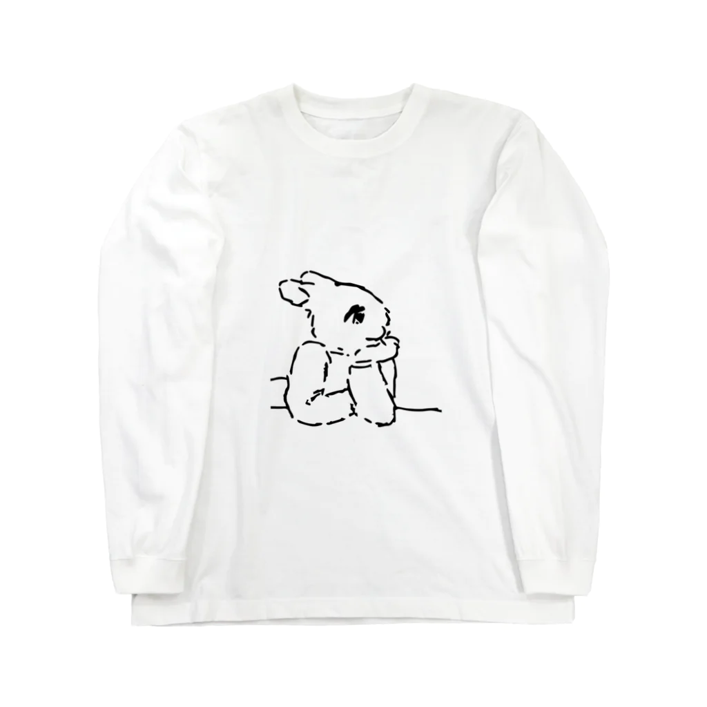 AngelRabbitsのうさぎむすこ（黒７） ロングスリーブTシャツ