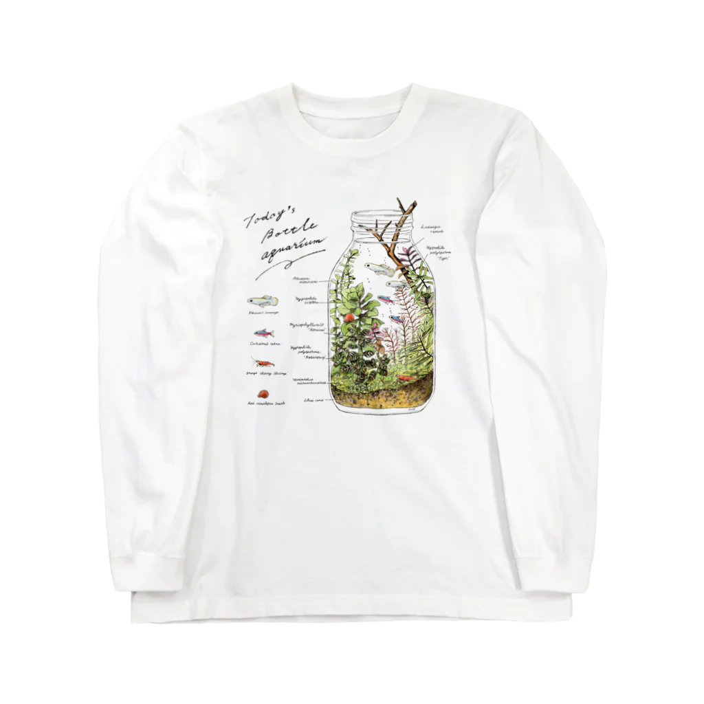 BOTTLE HOLIC /  お魚・水草のイラストのお店のToday’s bottle aquarium  Long Sleeve T-Shirt
