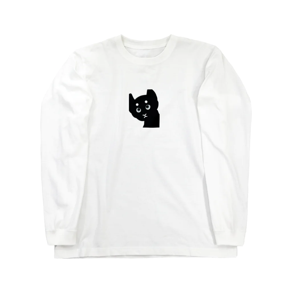 くろねこ横丁のくろねこえんじ　カラー ロングスリーブTシャツ