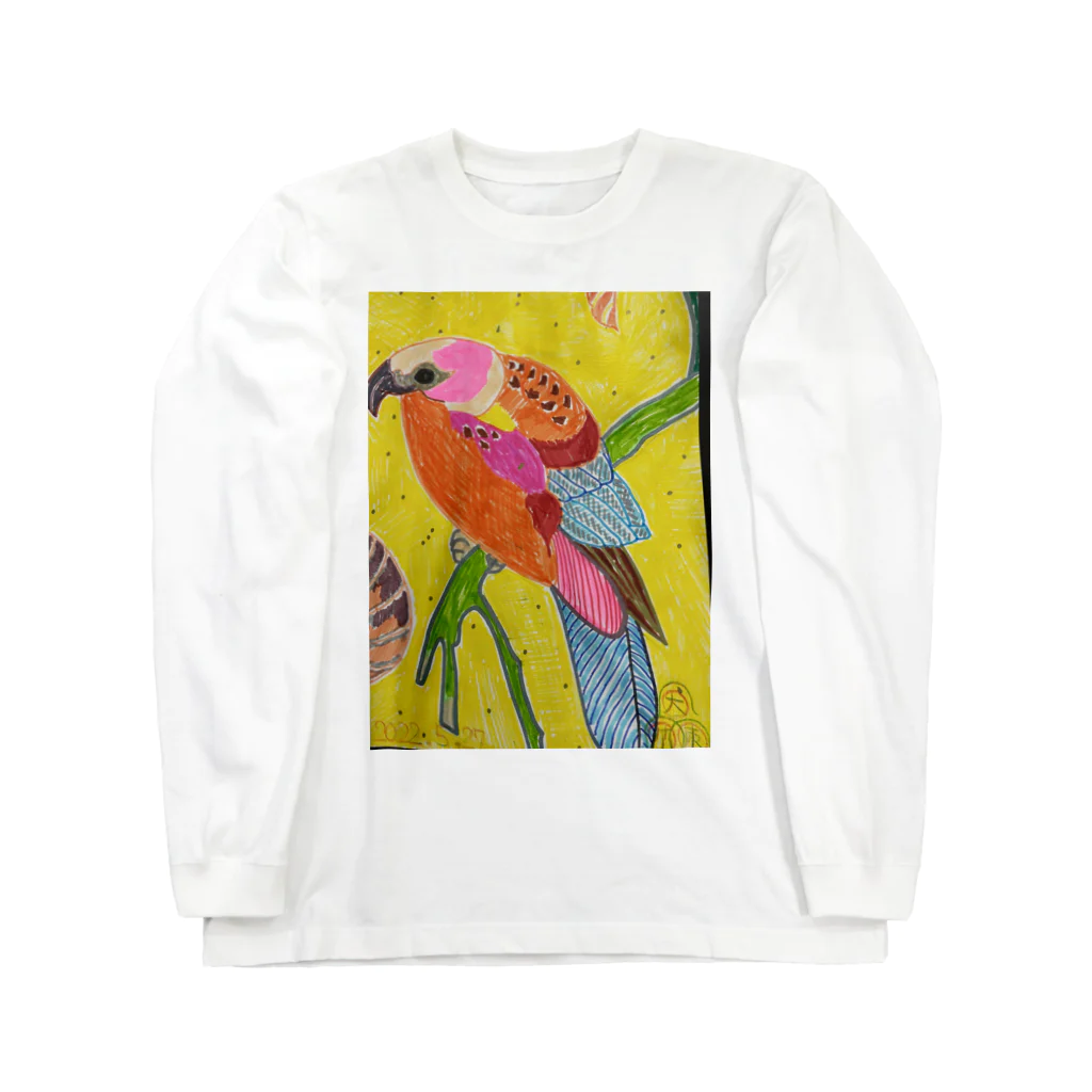 エド・ワード【江戸鉾の愛殿原】。の花鳥版画 Long Sleeve T-Shirt