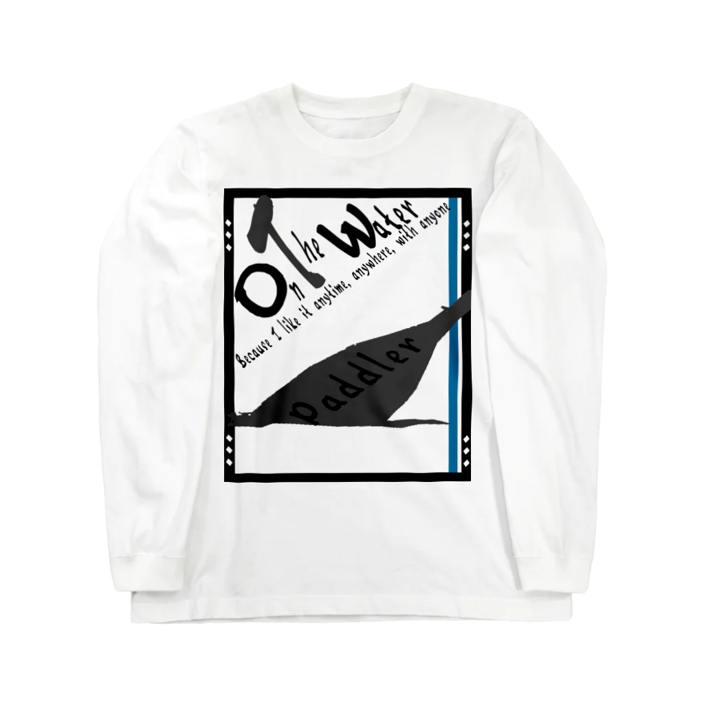 CK & outdoorマガジン店のON　THE　WATER２mono系青 Long Sleeve T-Shirt