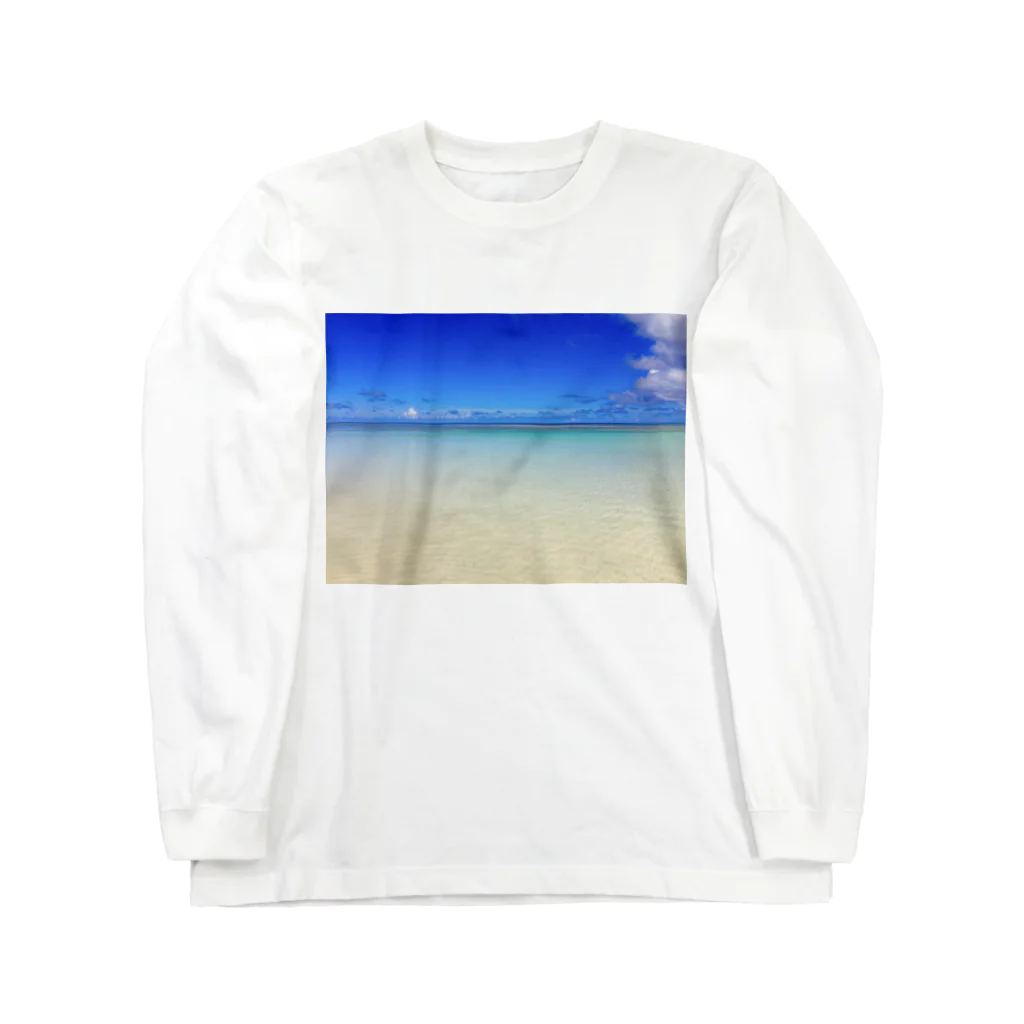 mizuphoto galleryのwestern sandy beach ロングスリーブTシャツ