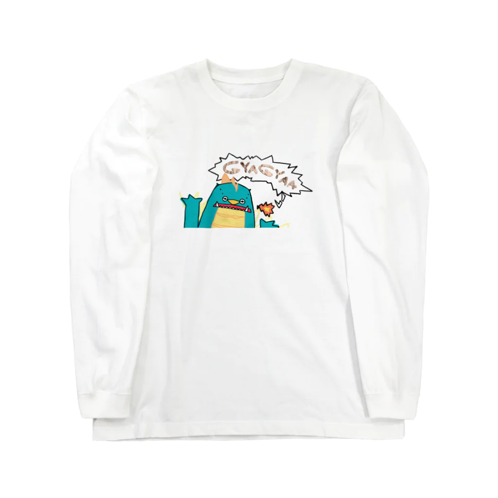 創作おからっつの販売おからっつの怪獣ぎゃぎゃー Long Sleeve T-Shirt