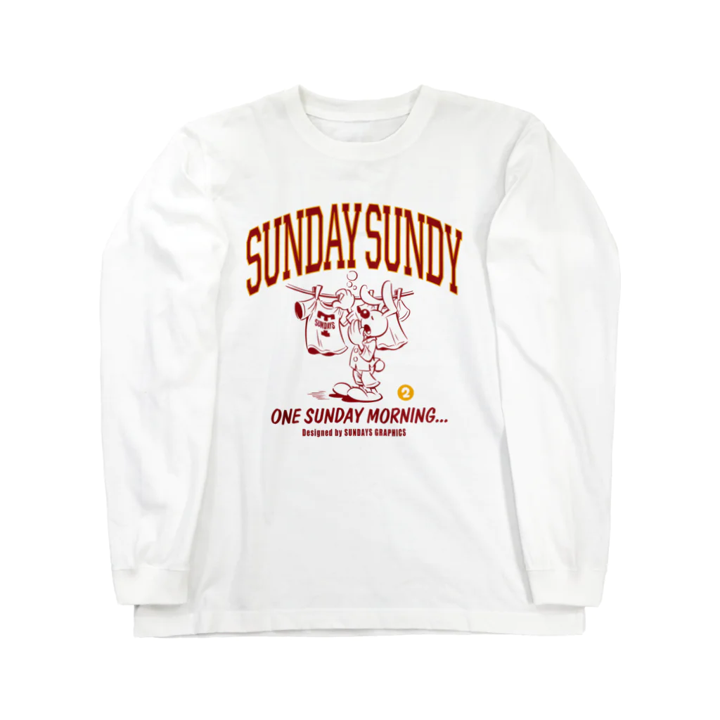 SUNDAYS GRAPHICSのSUNDAY SUNDY No.2(カレッジロゴ)  Long Sleeve T-Shirt