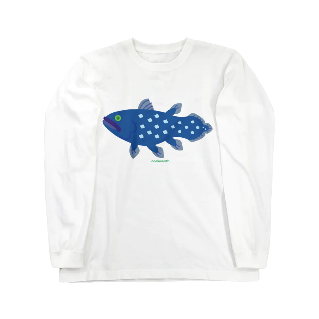 深海生物街のシーラカンス（横向き） 롱 슬리브 티셔츠