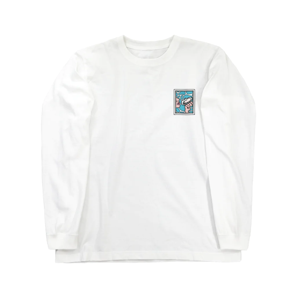 wataruhanの水面と牡蠣ガール Long Sleeve T-Shirt