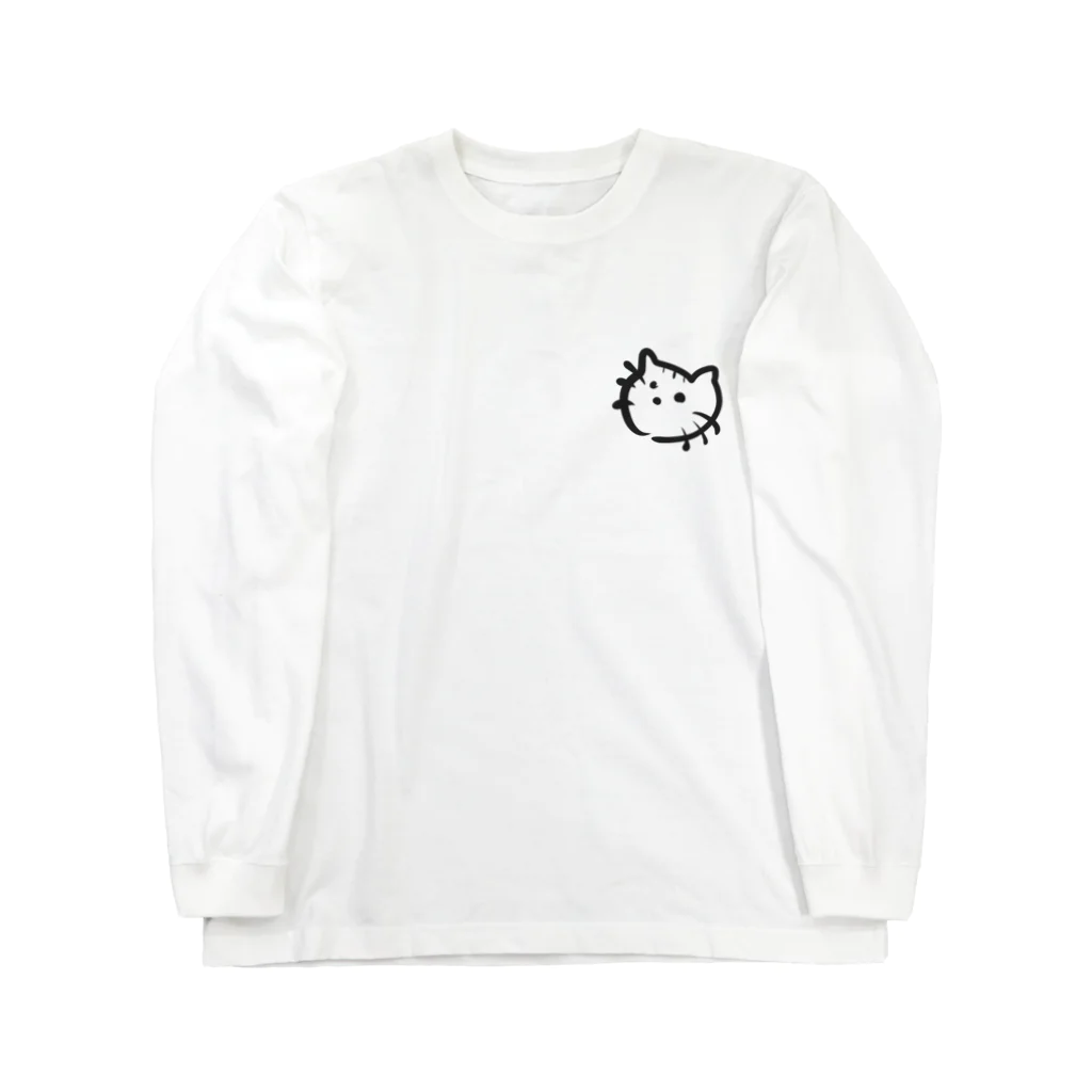 5秒クオリティの5秒で描いたネコ ロングスリーブTシャツ