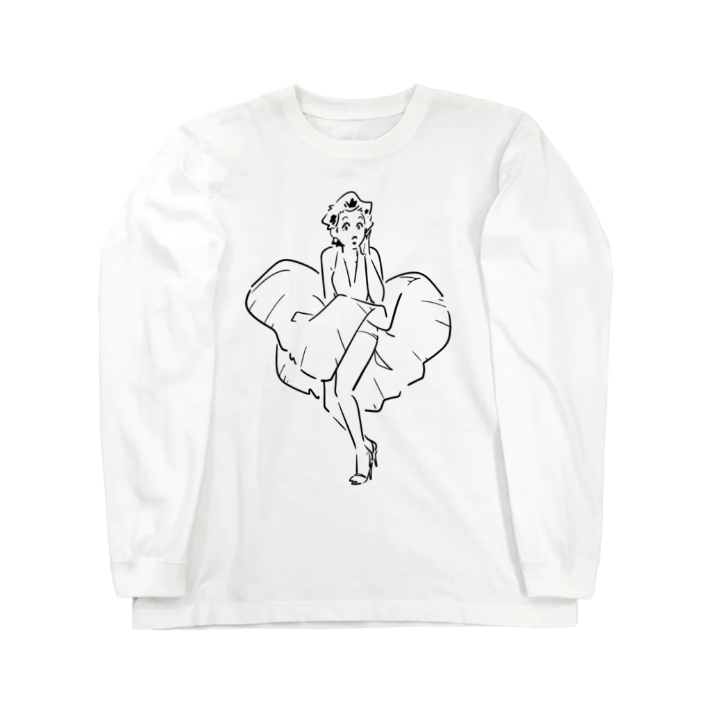 山形屋米店のマリリン・モンロー（Marilyn Monroe) ロングスリーブTシャツ