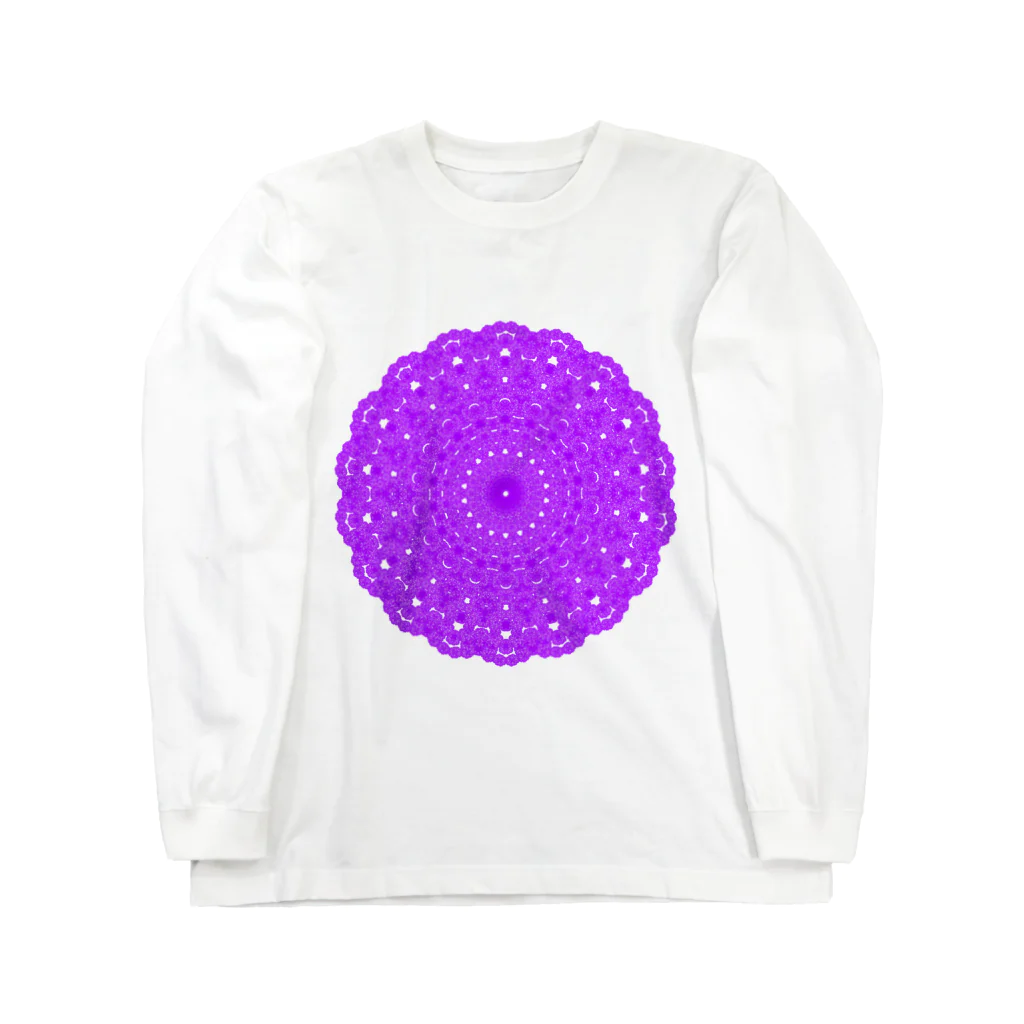 ひまわりの雪の華④パープル Long Sleeve T-Shirt