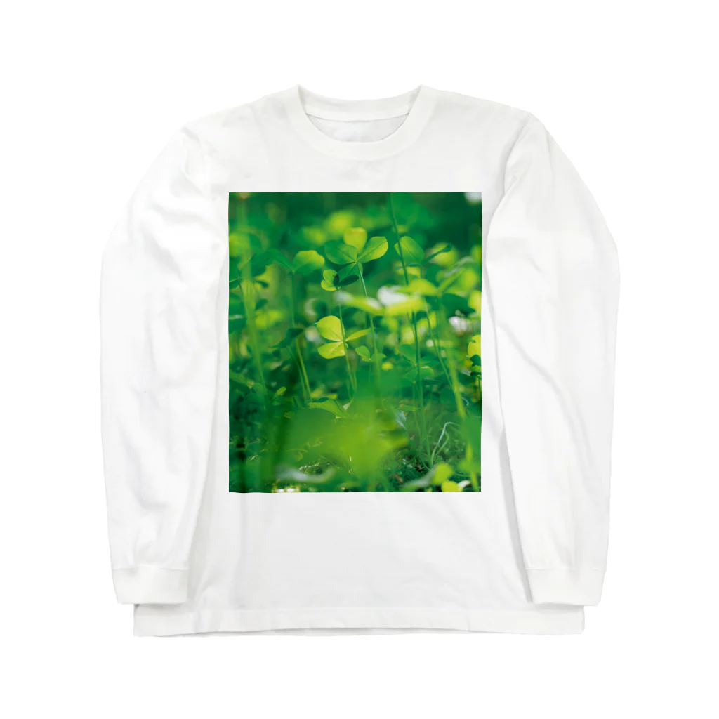 akane_art（茜音工房）の癒しの風景（クローバー） ロングスリーブTシャツ