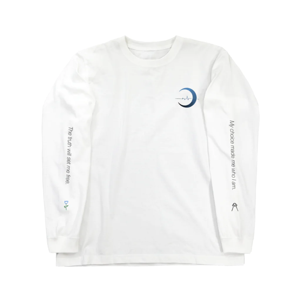 あさごはんのブルー三日月 Long Sleeve T-Shirt