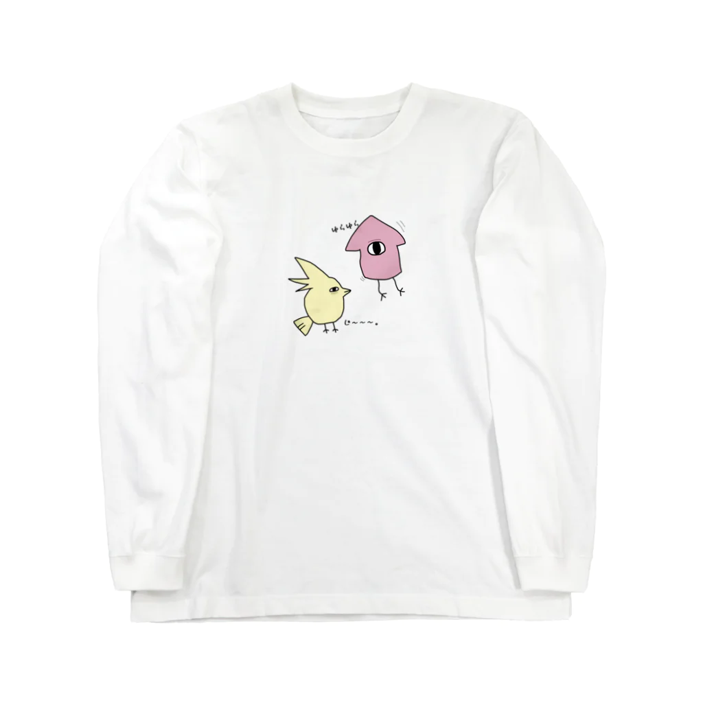 ぱちぱちわーくすのイカみたいなやつ と トリみたいなやつ Long Sleeve T-Shirt