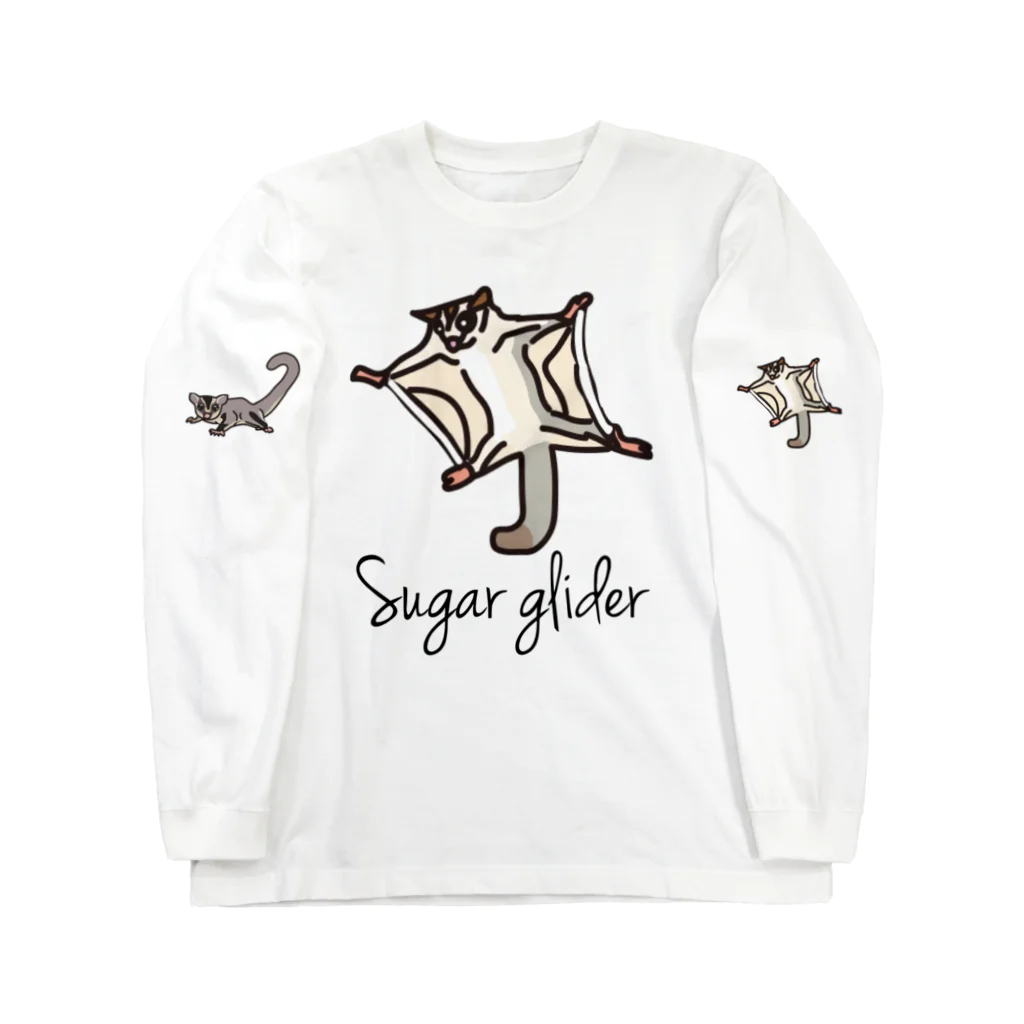 Hanagara animal cafeのSugar glider Long Sleeve T-Shirt