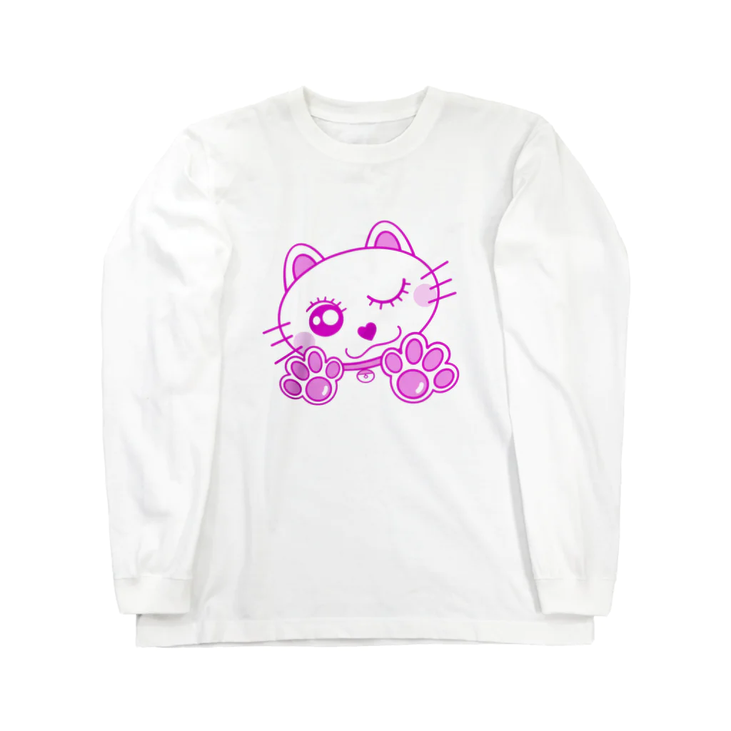 ReShellyのピンク/ネコ/肉球 Long Sleeve T-Shirt