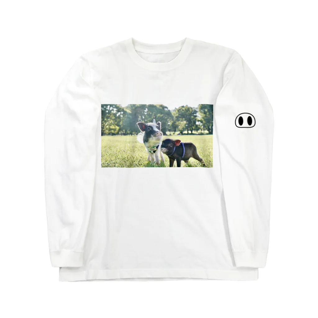 ごまみるくといっしょ🐷🐷💕のごまみるく。公園にて Long Sleeve T-Shirt