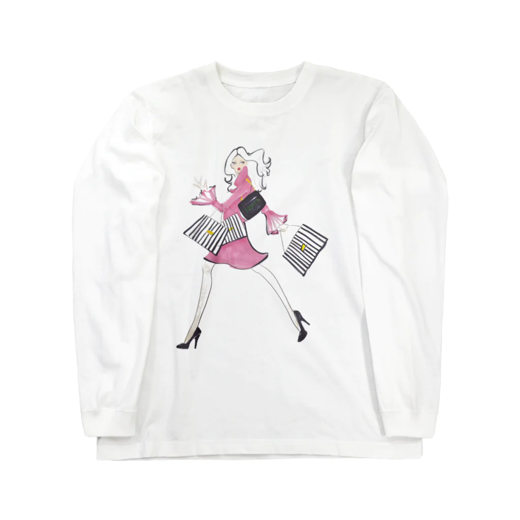 Jojo Yan | A Fashion Illustratorのいっぱい買い物しようその２ Long Sleeve T-Shirt