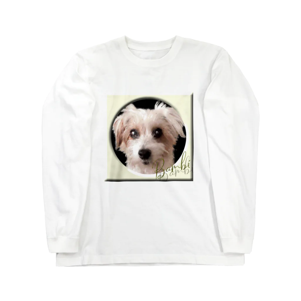 ぬくもふ屋　【猫 犬の似顔絵描き】のbambi Long Sleeve T-Shirt