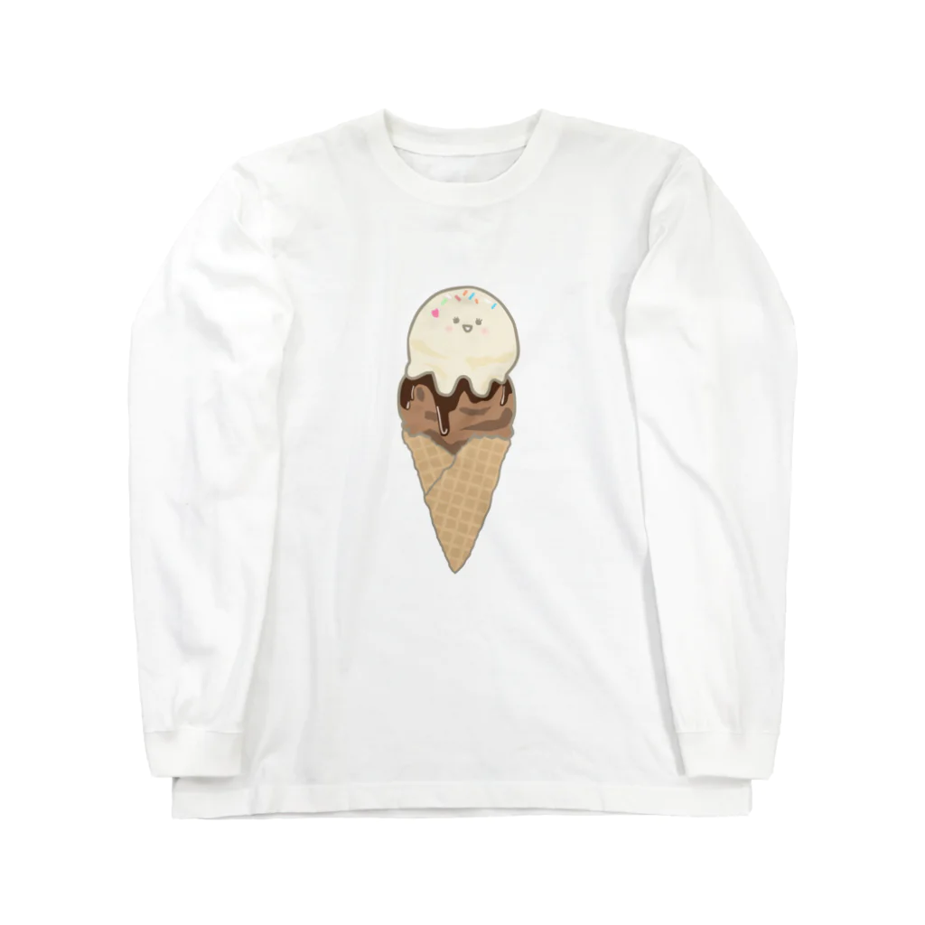 さきまるらんどのバニラアイスのバニラちゃん🍨 Long Sleeve T-Shirt