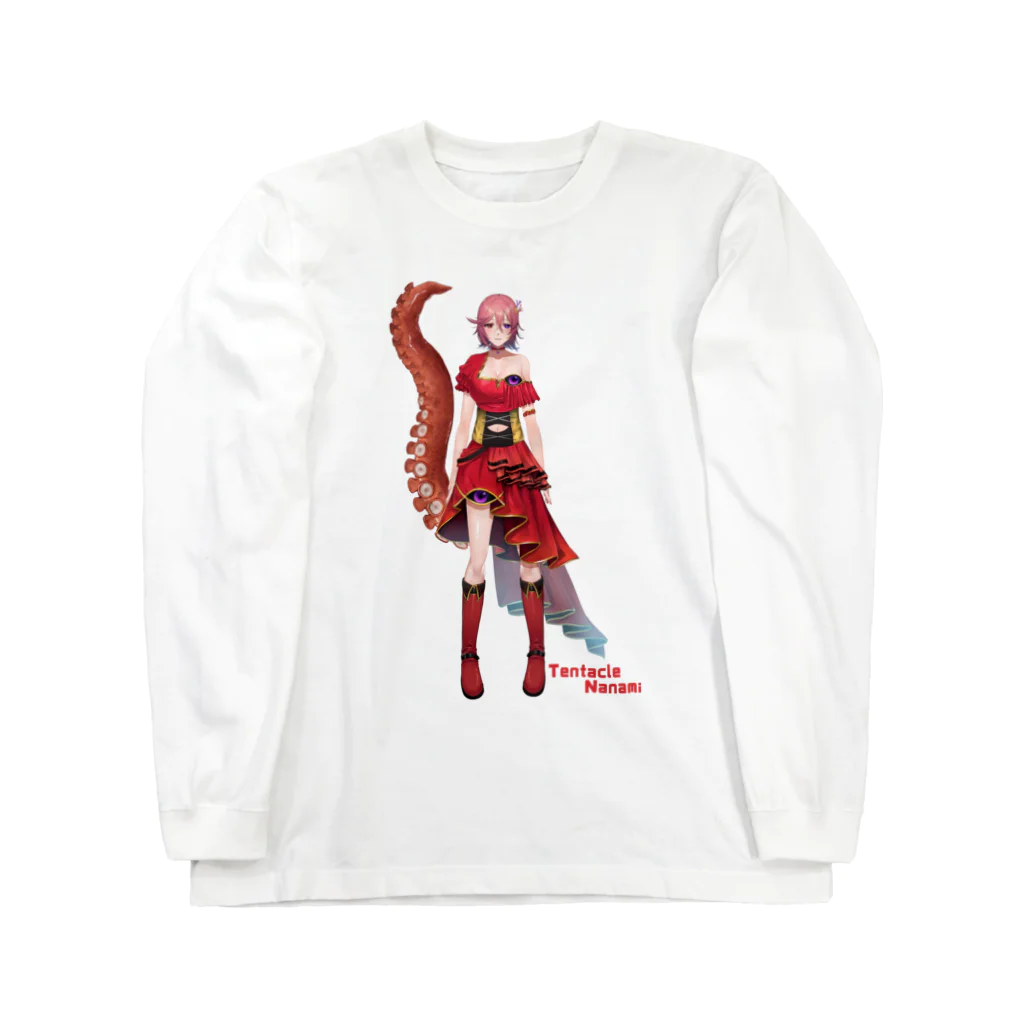 個人Vtuberテンタクル七海ショップSUZURI支店のテンタクル七海(全身) Long Sleeve T-Shirt